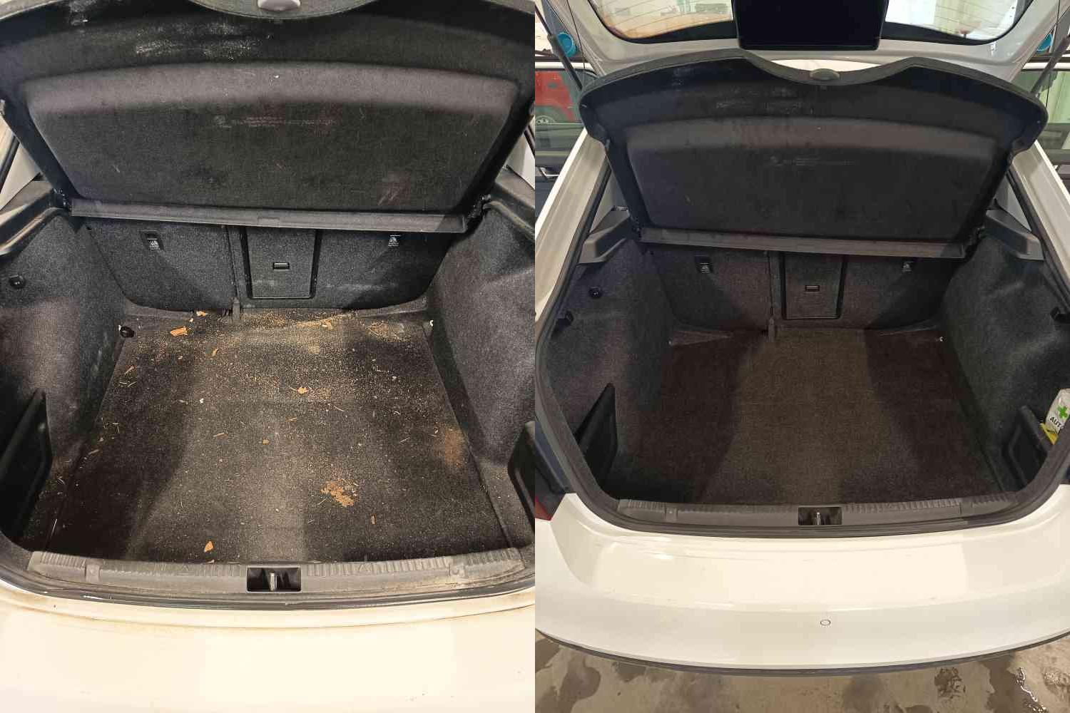 Škoda Rapid - kufr po čištění